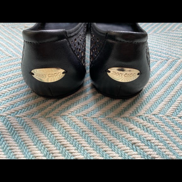 JIMMY CHOO Walsh Perforated Leather Ballet Flats - Picture 12 of 15